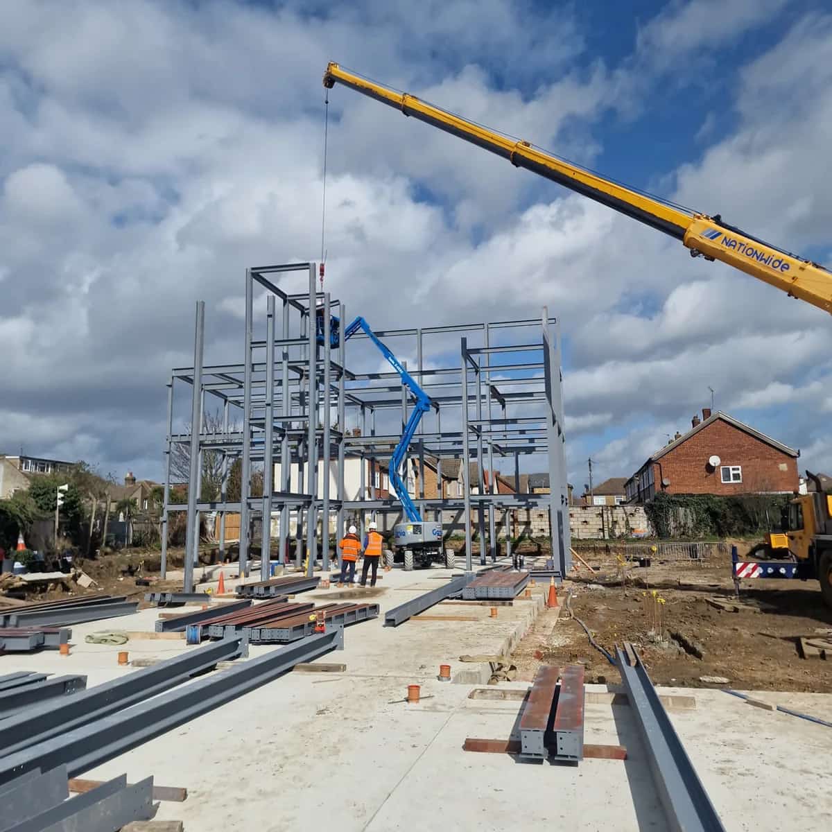 Steel frame construction from Chadwell Heath project leadership experience.